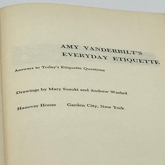Amy Vanderbilt's Everyday Etiquette Book 1956 H/C - Picture 3 of 5